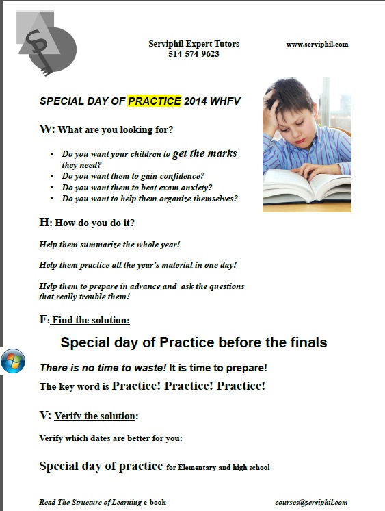 Special day of practice